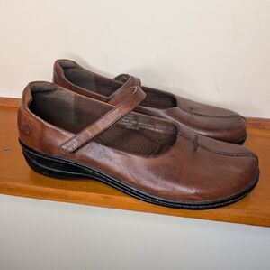 Earth Spirit Brown Leather Mary Jane Comfort Shoes Women’s 9